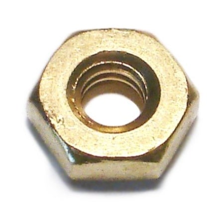 Midwest Fastener Machine Screw Nut, #12-24, Brass, 40 PK 61218